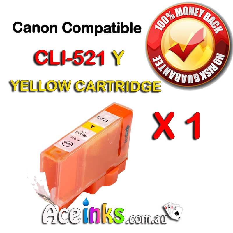 Compatible Canon CLI-521Y Yellow Single